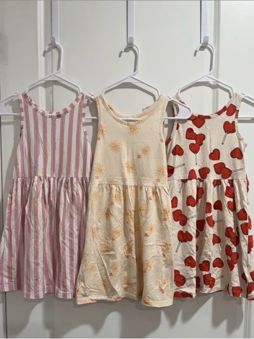 H&M Cream Sunflower Print Tank Dress for Kids